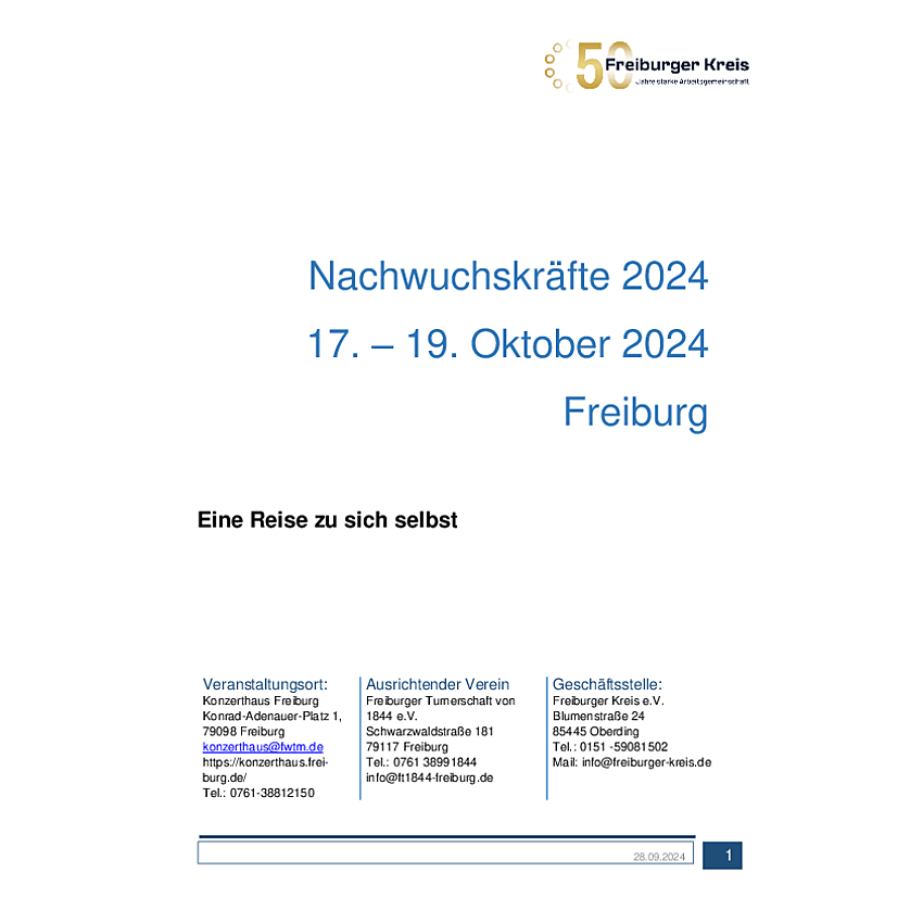 Programm Nachwuchskräfte HS 2024