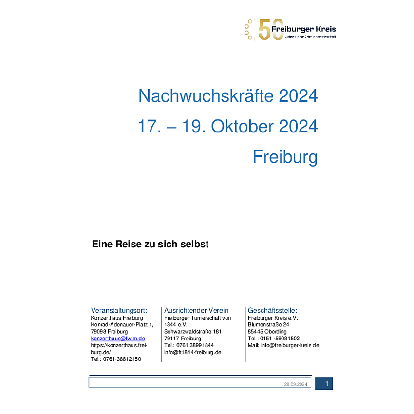 Programm Nachwuchskräfte HS 2024