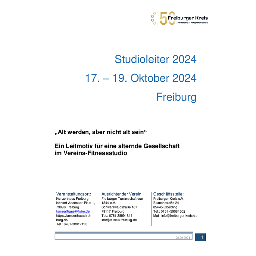 Programm Studioleiter HS 2024